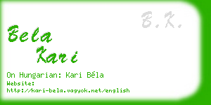 bela kari business card